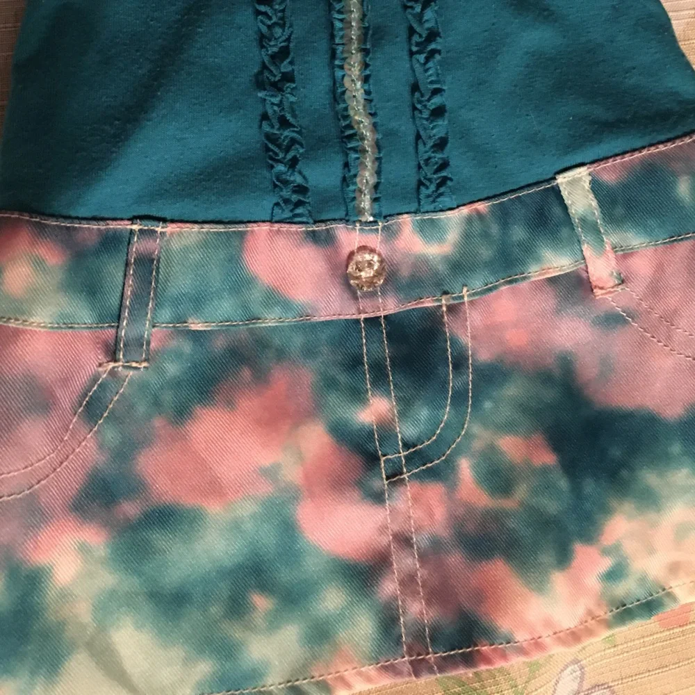 🐶🐾 Fur baby Tie dye denim look dress
